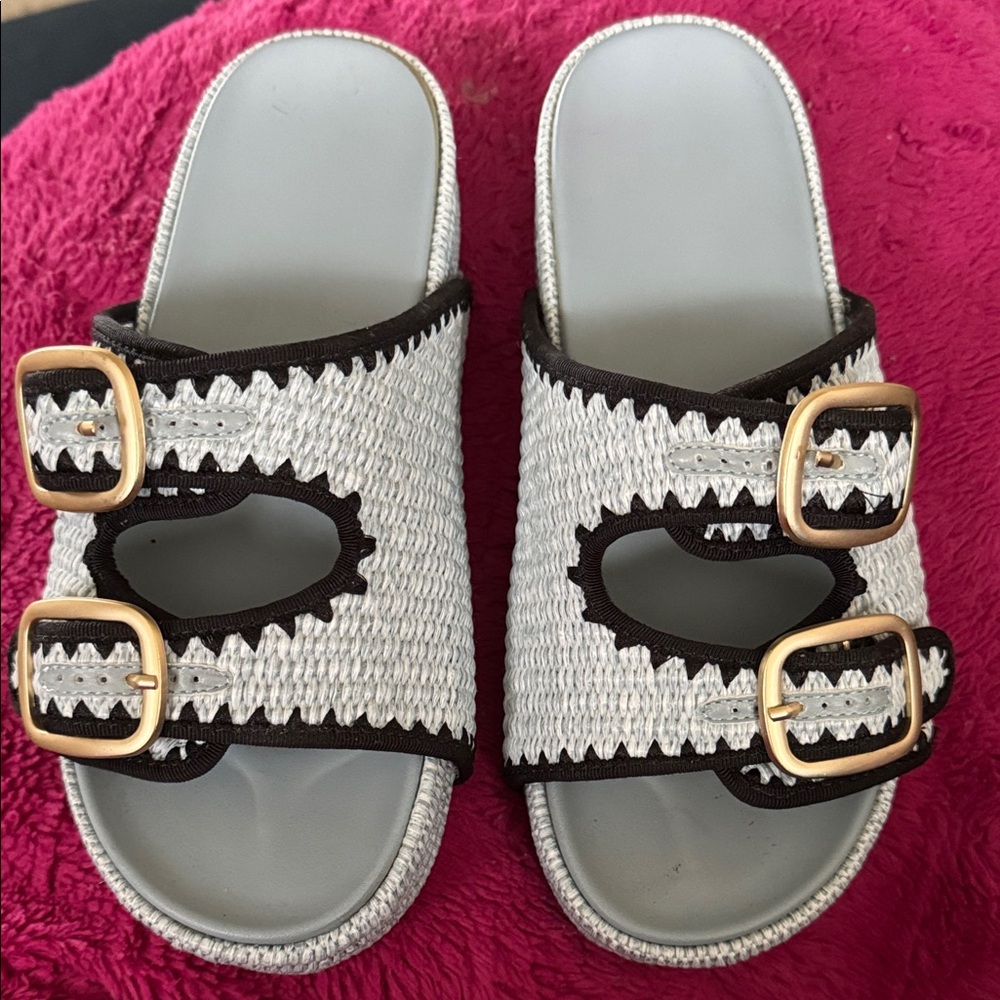 Stylish Women's Sandals with Gold Buckles
